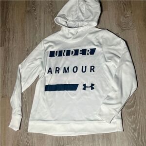 Under Armour Hoodie Loose Cold Gear White Blue Sweatshirt Hoodie M